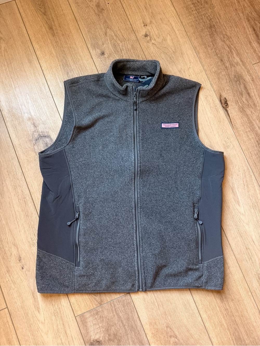 VINEYARD VINES MENS HARBOR FLEECE VEST GRAY SIZE XL NWT